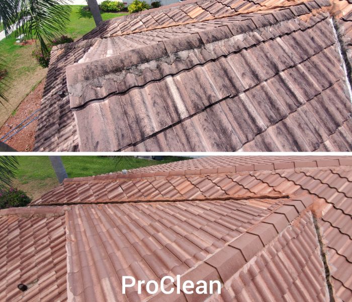 Results of roof pressure washing in Largo.